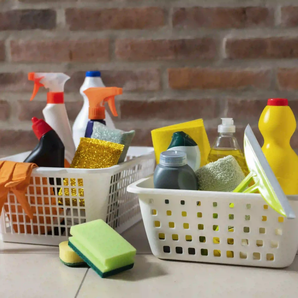 Image of essential cleaning tools