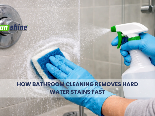 Bathroom Cleaning Removes Hard Water Stains